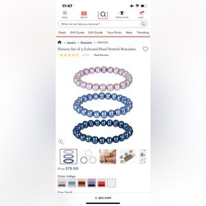 Honora Set of 3 Cultured Pearl Stretch Bracelets
